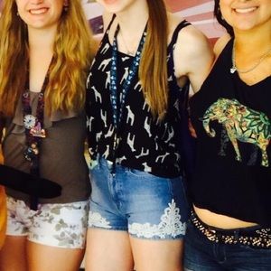 LA HEARTS giraffe tank top